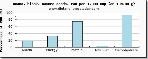 niacin and nutritional content in black beans